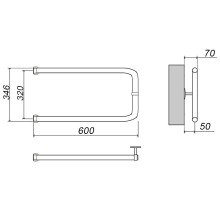 Водяной полотенцесушитель Grota Modesto 32х60 Хром