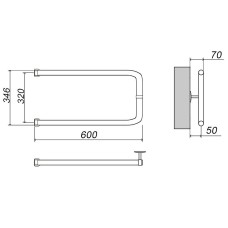 Водяной полотенцесушитель Grota Modesto 32х60 Хром