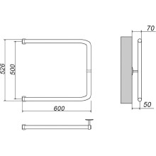 Водяной полотенцесушитель Grota Modesto 50х60 Хром
