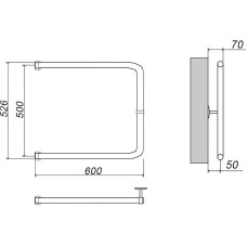 Водяной полотенцесушитель Grota Modesto 50х60 Хром