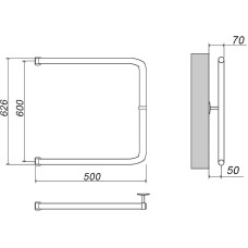 Водяной полотенцесушитель Grota Modesto 60х50 Хром