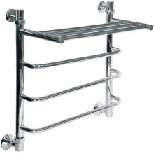 Водяной полотенцесушитель Ника Quadro Л90/ВП 50x40 с полкой Хром