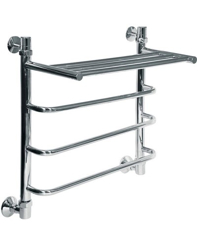 Водяной полотенцесушитель Ника Quadro Л90/ВП 50x40 с полкой Хром
