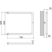 Водяной полотенцесушитель Grota Modesto 60х70 Хром
