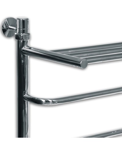 Водяной полотенцесушитель Ника Quadro Л90/ВП 50x50 с полкой Хром