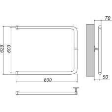 Водяной полотенцесушитель Grota Modesto 60х80 Хром