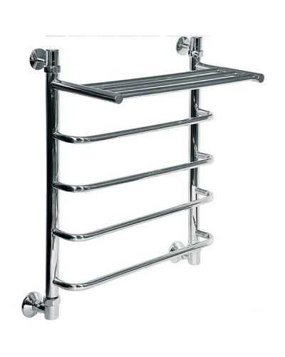 Водяной полотенцесушитель Ника Quadro Л90/ВП 60x60 с полкой Хром