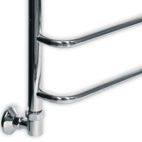 Водяной полотенцесушитель Ника Quadro Л90/ВП 60x60 с полкой Хром