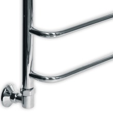 Водяной полотенцесушитель Ника Quadro Л90/ВП 120x60 с полкой Хром