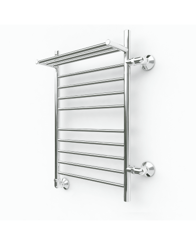 Водяной полотенцесушитель Эрато A34 600х500 (с верхней полкой и правым боковым подключением)