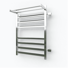 Водяной полотенцесушитель Эрато Квадрат 17 800х400 (с верхней полкой и правым боковым подключением)