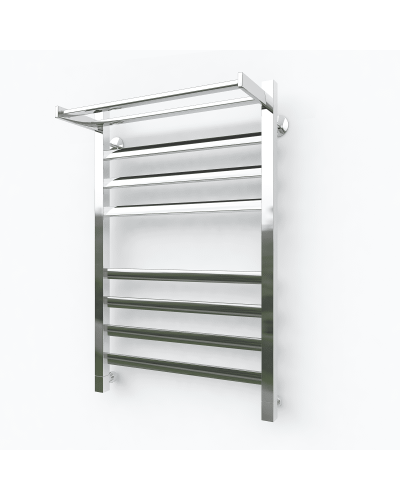 Водяной полотенцесушитель Эрато Квадрат 17 800х600 (с верхней полкой)