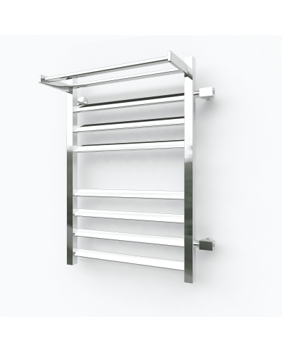 Водяной полотенцесушитель Эрато Квадрат 22 600х600 (с верхней полкой и правым боковым подключением)