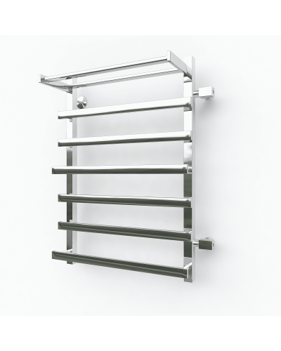 Водяной полотенцесушитель Эрато Квадрат 23 800х400 (с верхней полкой и правым боковым подключением)