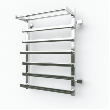 Водяной полотенцесушитель Эрато Квадрат 23 800х500 (с верхней полкой и правым боковым подключением)