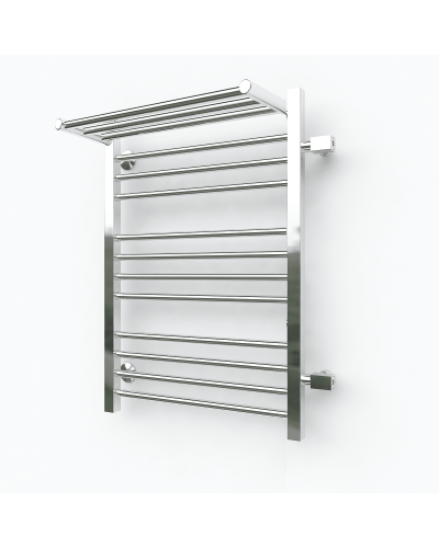 Водяной полотенцесушитель Эрато Квадрат 3 1000х400 (с верхней полкой и правым боковым подключением)