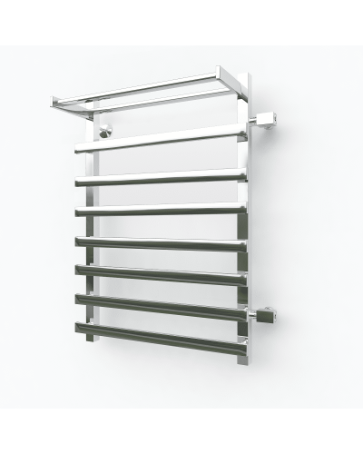 Водяной полотенцесушитель Эрато Квадрат 33 1200х500 (с верхней полкой и правым боковым подключением)