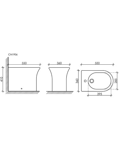 Биде Ceramica Nova Star CN1906 Белое