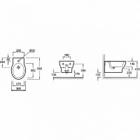 Биде Jacob Delafon Ove E1586-00 подвесное Белое