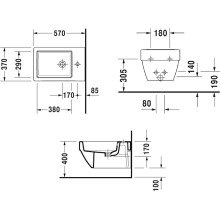 Биде Duravit Vero Air 2274150000 подвесное Белое