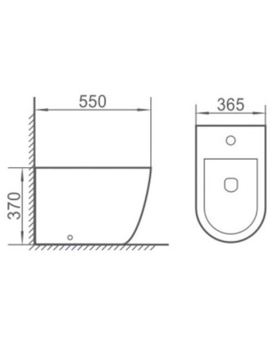Биде Boheme Nero 962 подвесное Черное