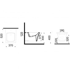 Биде Boheme Hermitage 953 подвесное Белое