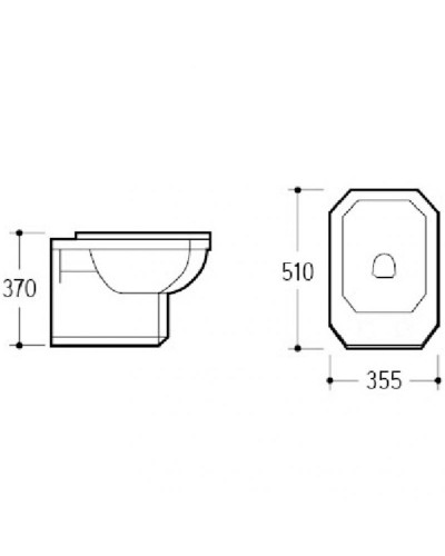 Биде Boheme Vogue 945 подвесное Белое