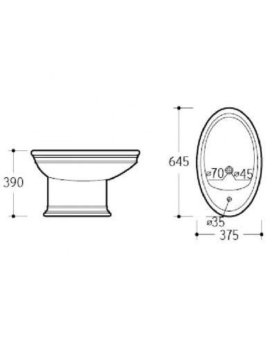 Биде Boheme Puro 960 Белое