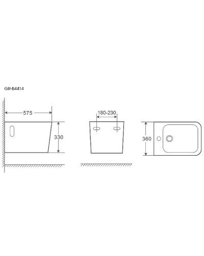 Биде Grossman GR-B4414 подвесное Белое