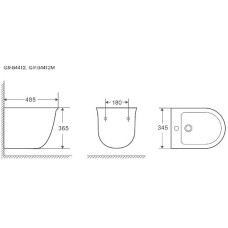 Биде Grossman GR-B4412 подвесное Белое