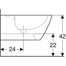 Биде Geberit Smyle Square 500.209.01.1 без крышки