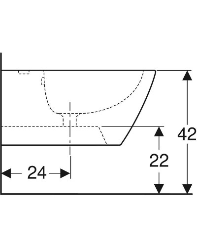 Биде Geberit Smyle Square 500.209.01.1 без крышки