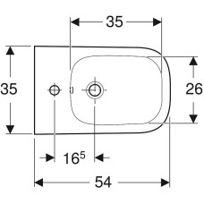 Биде Geberit Smyle Square 500.209.01.1 без крышки