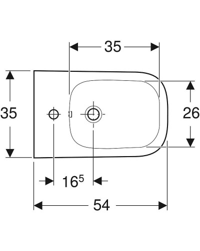 Биде Geberit Smyle Square 500.209.01.1 без крышки