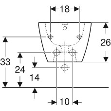 Биде Geberit Smyle Square 500.209.01.1 без крышки