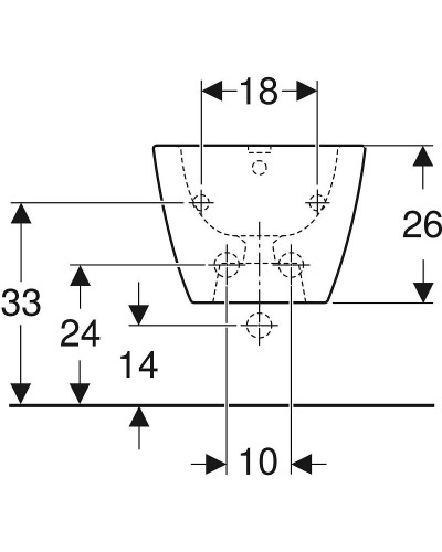 Биде Geberit Smyle Square 500.209.01.1 без крышки