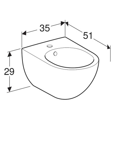 Биде Geberit Acanto 500.601.01.2 без крышки
