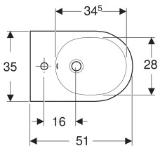 Биде Geberit Acanto 500.601.01.2 без крышки