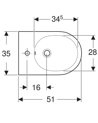 Биде Geberit Acanto 500.601.01.2 без крышки