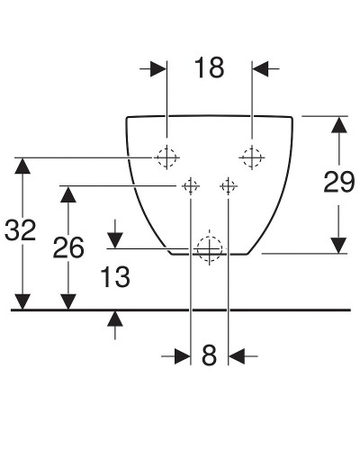 Биде Geberit Acanto 500.601.01.2 без крышки