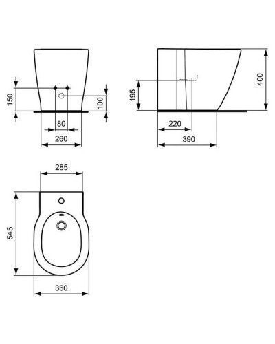 Биде Ideal Standard Connect E799501 Euro White