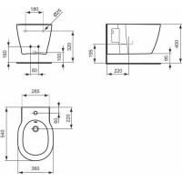Биде Ideal Standard Connect E799701 подвесное Белое