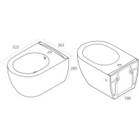 Биде Boheme Bianca 964-W подвесное Белый глянец