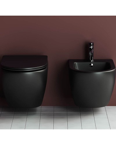 Биде Ceramica Nova Metropol CN4003MB подвесное Черное