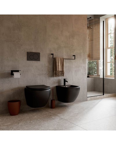 Биде Ceramica Nova Metropol CN4003MB подвесное Черное