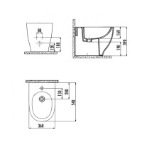 Биде Creavit Mare MA500-00CB00E-0000 Белое
