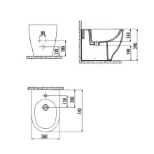 Биде Creavit Mare MA500-00CB00E-0000 Белое