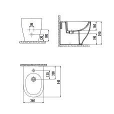 Биде Creavit Mare MA500-00CB00E-0000 Белое