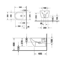 Биде Duravit D-Neo 2294150000 подвесное Белый