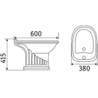 Биде CeramaLux Lux Classic J-816 Белое